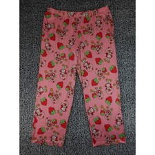 Strawberry Shortcake Pajama Pants Women XL Pink Allover Print Sleepwear Lounge