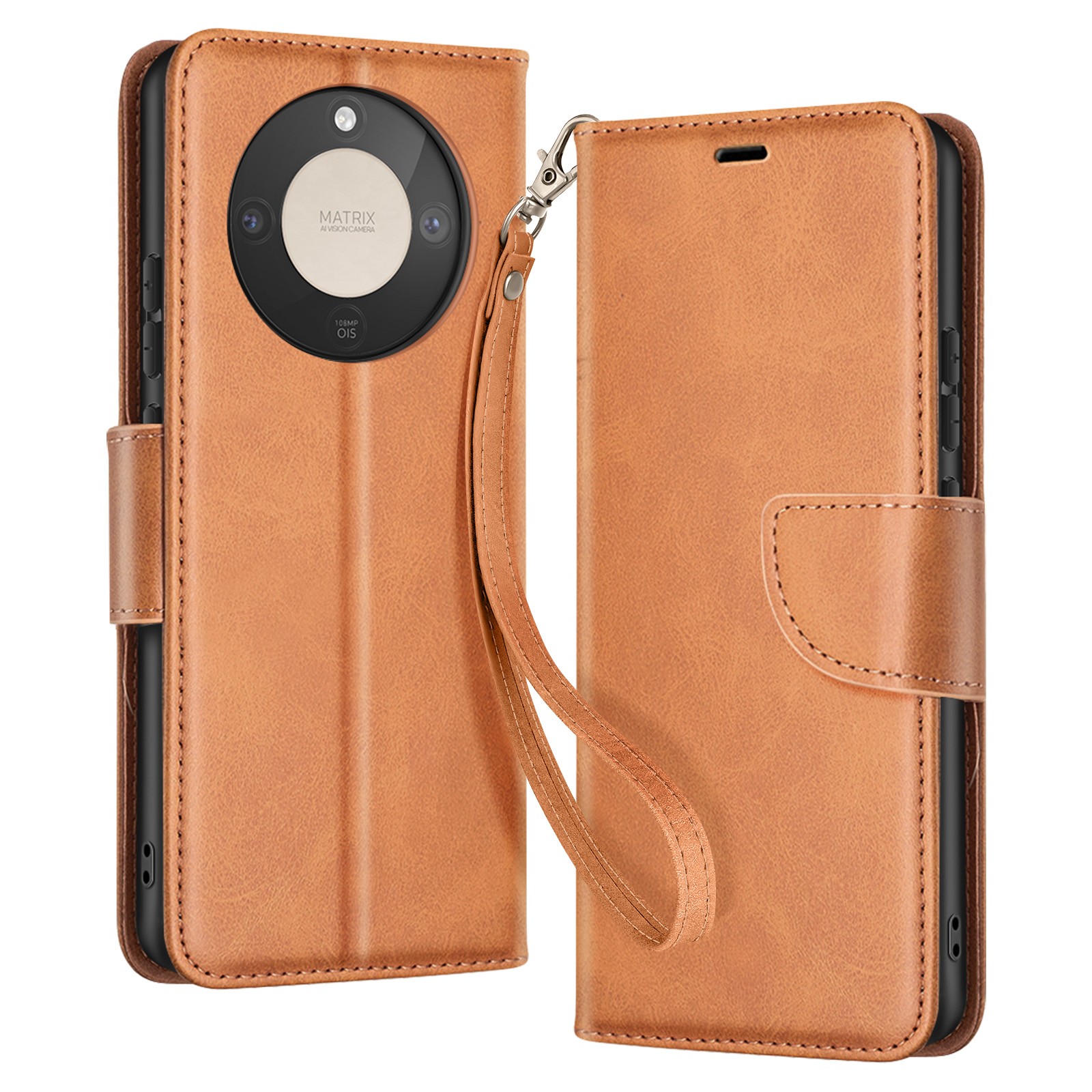 Protection Honor Magic 8 Lite étui portefeuille cuir pour sorties et bureau