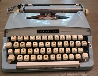 Vintage 1960s Brother Webster Portable Typewriter In Original Case