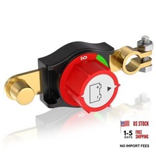 Heavy-Duty Top Post Battery Disconnect Switch, 12-48V Negative On/Off Kill