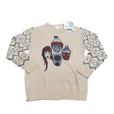 Boys' Marvel Spiderman Hulk Ugly Christmas Pullover Sweater Medium Size Beige