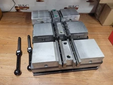 LOT OF 3 NICE CHICK MILLING VISE 4 " DOUBLE LOCK VISE