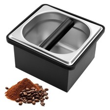 Espresso Knock Box, Stainless Steel Coffee Knock Box Large Capacity Coffee Pu...
