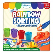 Silicone Rainbow Sorting Game - Learning  Educational Toy, Christmas Fun, So...