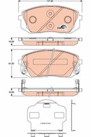 Bremsbelagsatz Scheibenbremse Cotec TRW GDB3461 FüR KIA Hyundai Carens Sportage
