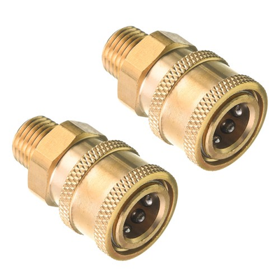 #ad RIDGE WASHER Pressure Washer Couplers Brass Fittings 1 4 Inch Quick Gold $14.76
