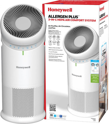 Allergen Plus  3-In-1 HEPA Air Purifier for Home, Fan & Adjustable Airflow for L