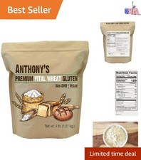 Vital Wheat Gluten, 4 lb, , Non GMO, Keto Friendly, Low Carb