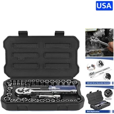 Versatile 39-Piece Socket Set with Quick-Release Ratchet - Durable & Portable