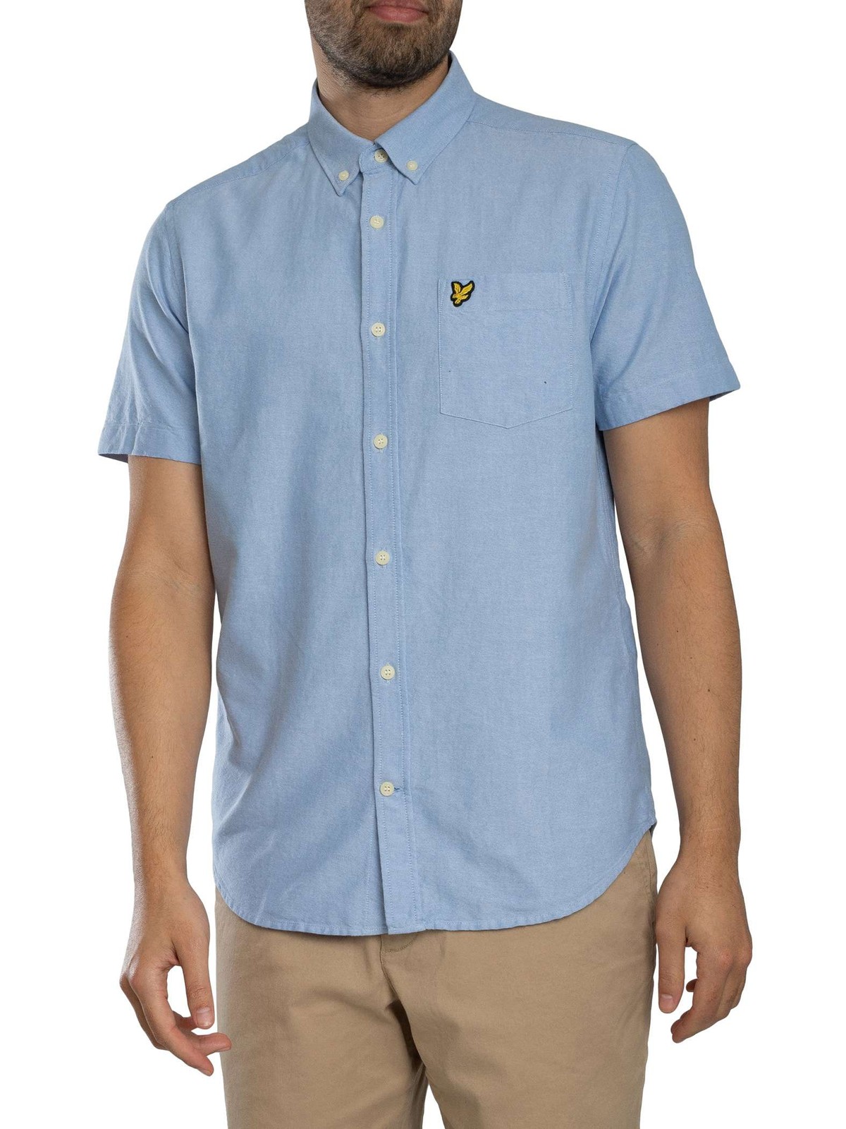 Lyle & Scott Short Sleeved Oxford Shirt, Riviera - S