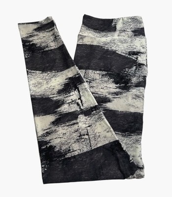 LuLaRoe Leggings TC Tall Curvy HTF Fun BLACK GRAY Halloween MUMMY Bandage STRIPE