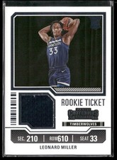 2023-24 Contenders - Rookie Ticket Swatches Leonard Miller #RTS-MLR (MEM, RC)