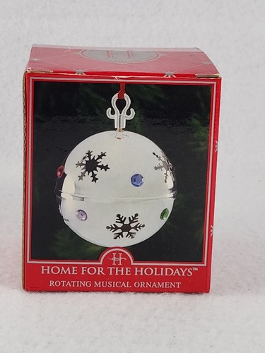 Home For The Holidays Rotating Musical ornament Silver-Plated Plays Silent Night - Picture 5 of 10