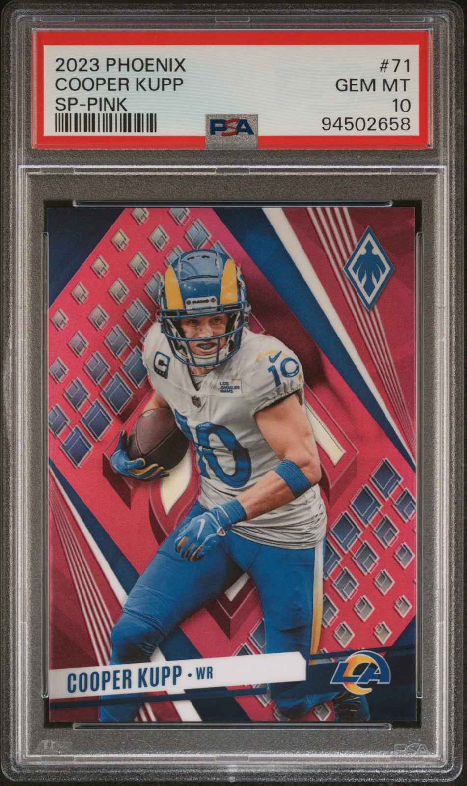 2023 PANINI PHOENIX SP-PINK #71 COOPER KUPP 5/175 PSA 10