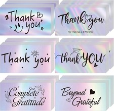Thank You Cards Small Business, 120 Pcs Business Thank You Cards Bulk, 6 Styl...