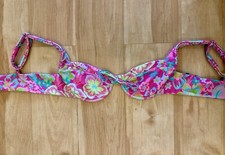 Top bikini Lovers + Friends Paisley rosa fantasia chic medio nuovo senza etichette