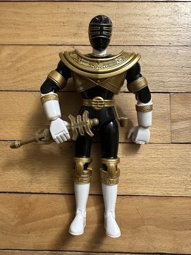 Vintage 1996 Bandai Power Rangers Zeo Gold Ranger 8" inch Figure SOUND WORKING