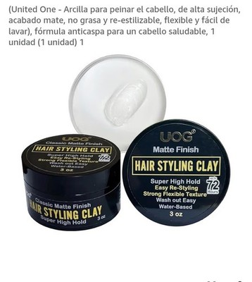 UOG Matte Finish Water-Based Hair Styling Clay, Strong Hold, Texturizing 3 oz