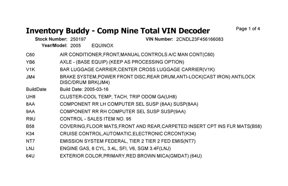 Engine 3.4L VIN F 8th Digit Fits 05-06 EQUINOX 2694702 Foto 4 de 4