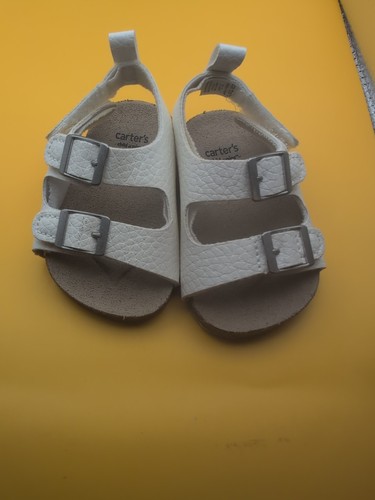 CARTER'S Baby Girl White Sandals Size 0-3 months Free Shipping - Picture 6 of 7