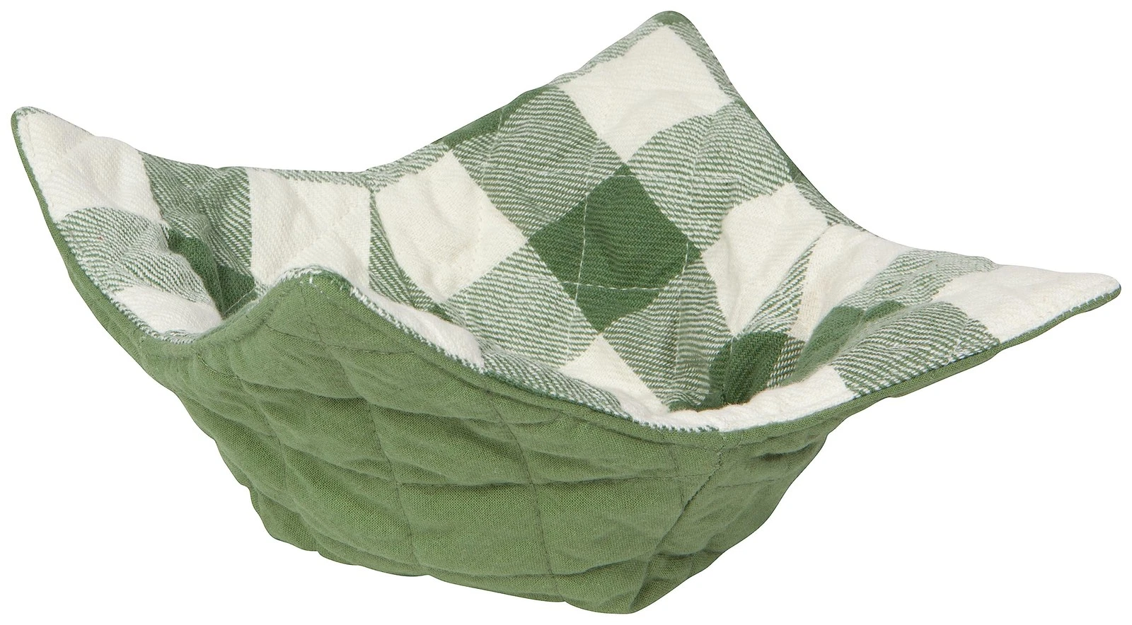 Now Designs Quilted Bowl Cozy, Elm Green Buffalo Check W9 x L9 x H2in