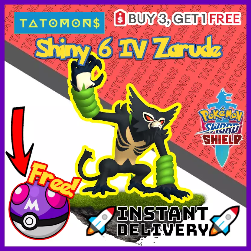 ✨SHINY✨Zarude mythical 6 IV pokemon sword and shield 🚀Instant Delivery🚀