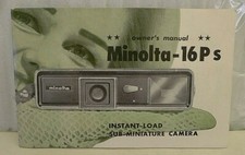 Minolta 16 Ps Camera Original Product User Owner's Manual