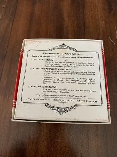 Pimpernel Coasters North American Wildflowers Set of 6 Coasters Cork Back MINT - Picture 3 of 6