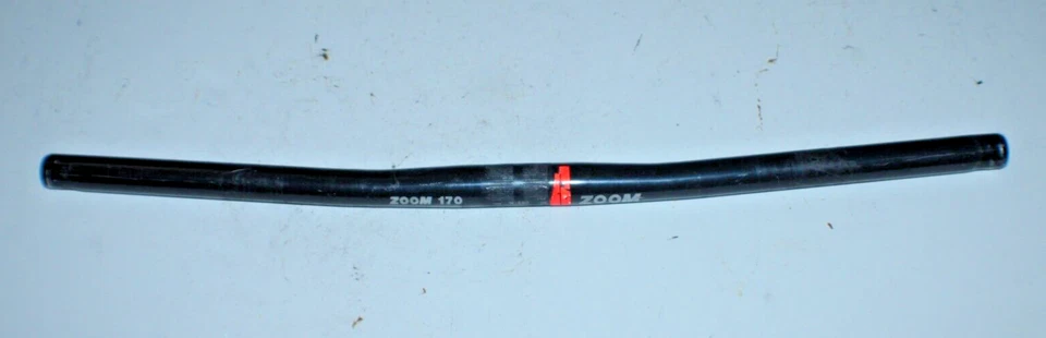 Zoom 170 Vintage MTB Flat Bar Handlebar 25.4/22.2mm 58cm Black Hybrid Ships USA! - Image 3 of 4