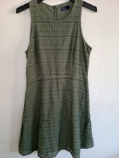 Gap Olive Green Sleeveless Dress Size 8, Lined