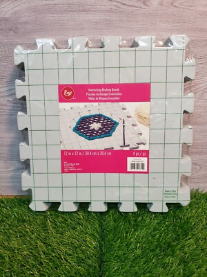 Boye INTERLOCKING BLOCKING BOARDS - Needlepoint, Knitting & Crochet - 12'' 4 Pc