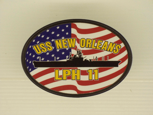 USS NEW ORLEANS LPH 11 Hitch Cover Military USN U S Navy - Picture 2 of 4
