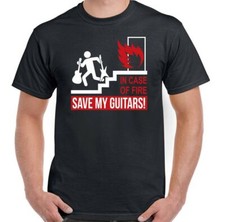 Guitar T-Shirt In Case Of Fire Save My Mens Funny Guitarist Electric Acoustic