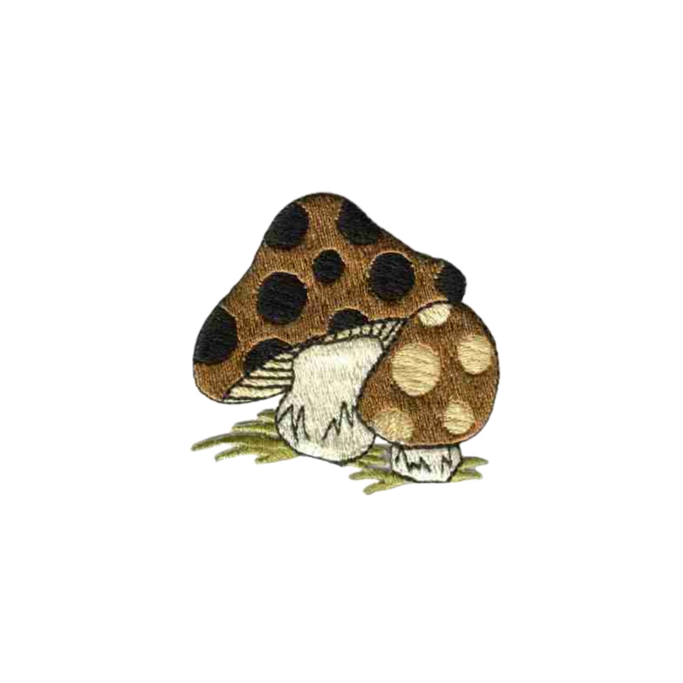 Polka Dots Mushrooms Patches (3-Pack) Mushroom Iron On Patch Applique - Image 3 of 4