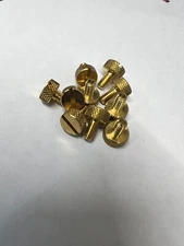 Knurled Slotted Thumb Screw Brass 8-32 Thread 5/16 length - 20 Pieces - 7128-312