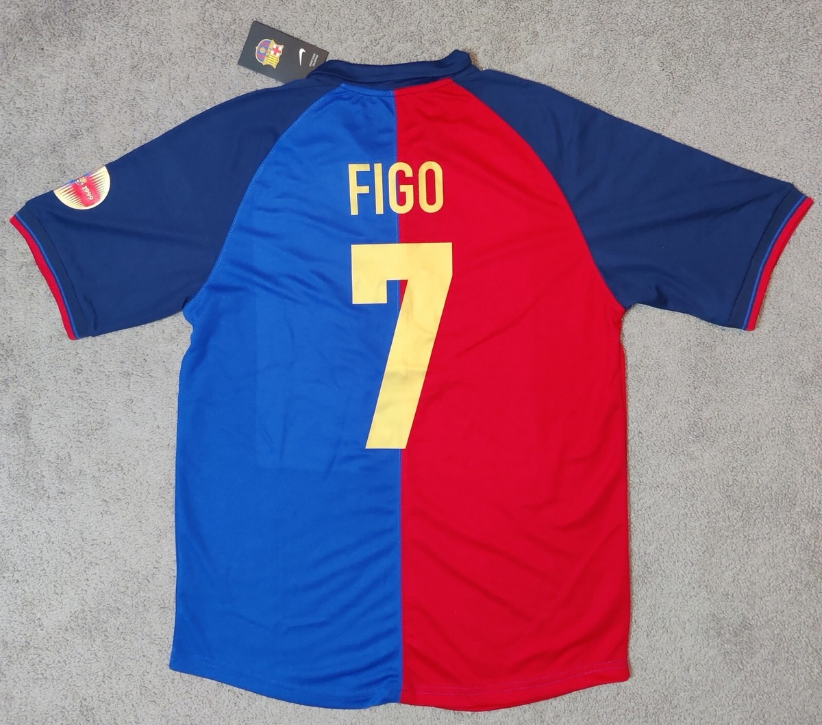 FC Barcelona 1999/2000 Home Figo #7 Jersey Retro Rare