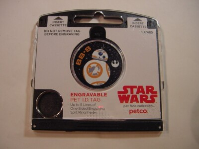NEW - FIDO ENGRAVABLE PET I.D. TAG - STAR WARS BB-8