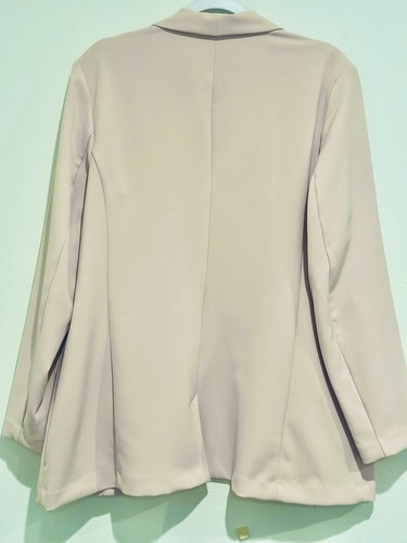 VTG Bold Elements SZ XL SoftPink Satiny Blazer Lagen Look Classy Career Capsule - Picture 3 of 3