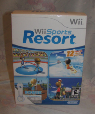 2009 Nintendo Wii Sports Resort with Motion Plus New Sealed Game, Open Box