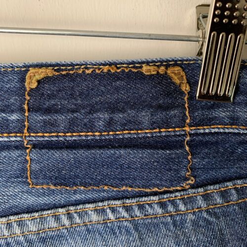 Pantaloncini denim vintage LEVI'S 501 blu medio vita alta taglia 32W UK donna 12 - Foto 9 di 13