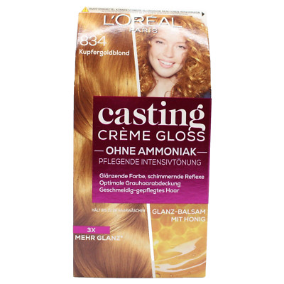 1x Loreal Casting Creme Gloss Haarfarbe 834 Copper Gold Kupfergoldblond - NEU