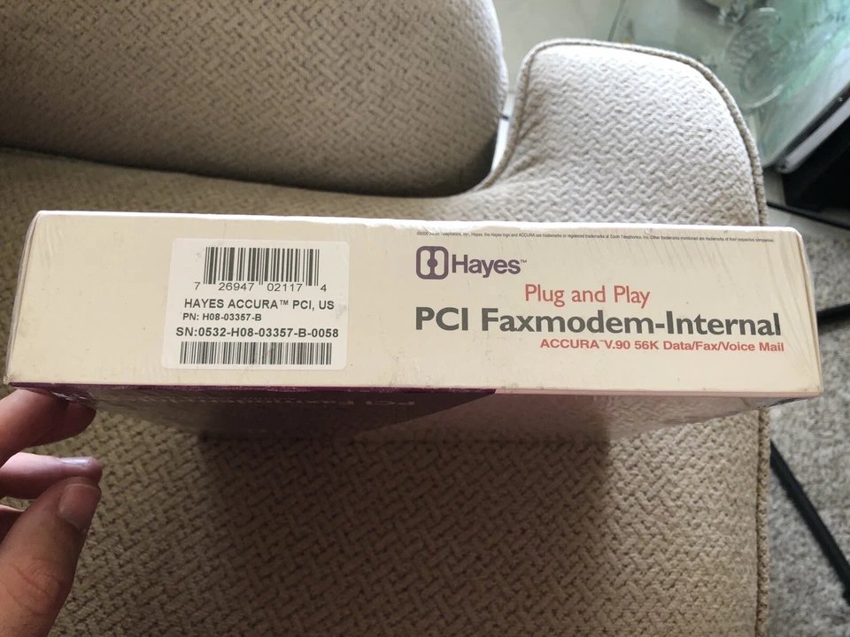 NEW Hayes Accura V.90 PCI Fax Modem Card H08-03357-B SEALED - Image 3 of 4