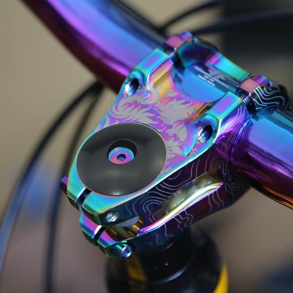 MTB Road Bike Bowl Cover Bicycle Stem Top Cap for 28.6mm Fork Tube