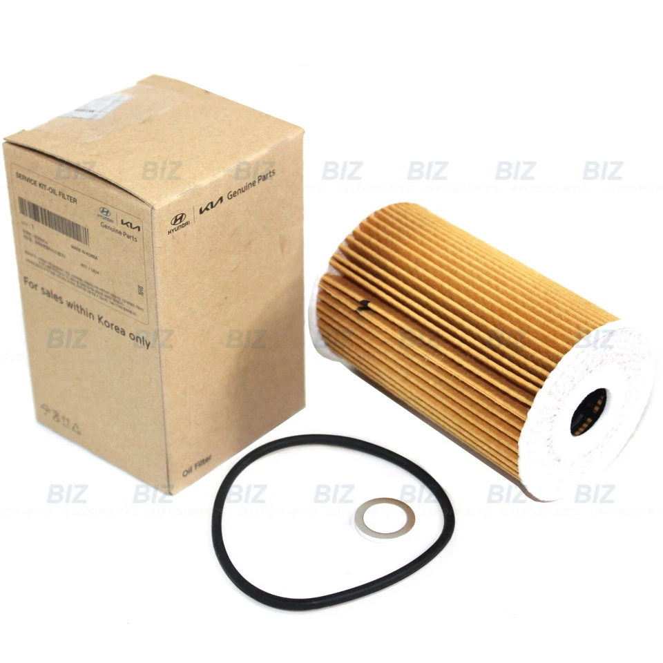 Genuine 4Pack Oil Filter Kit for 2014-2025 Genesis Hyundai Kia V6 26320-3CKB0 Foto 3 de 4