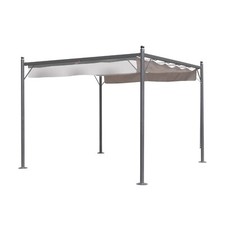 Q.bo | Pergola Montecarlo 3X3 acciaio/poliestere con copertura scorrevole