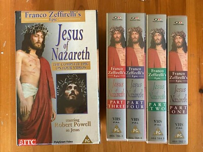 Franco Zeffirelli's Jesus Of Nazareth Robert Powell 4 VHS Video Box Set ...