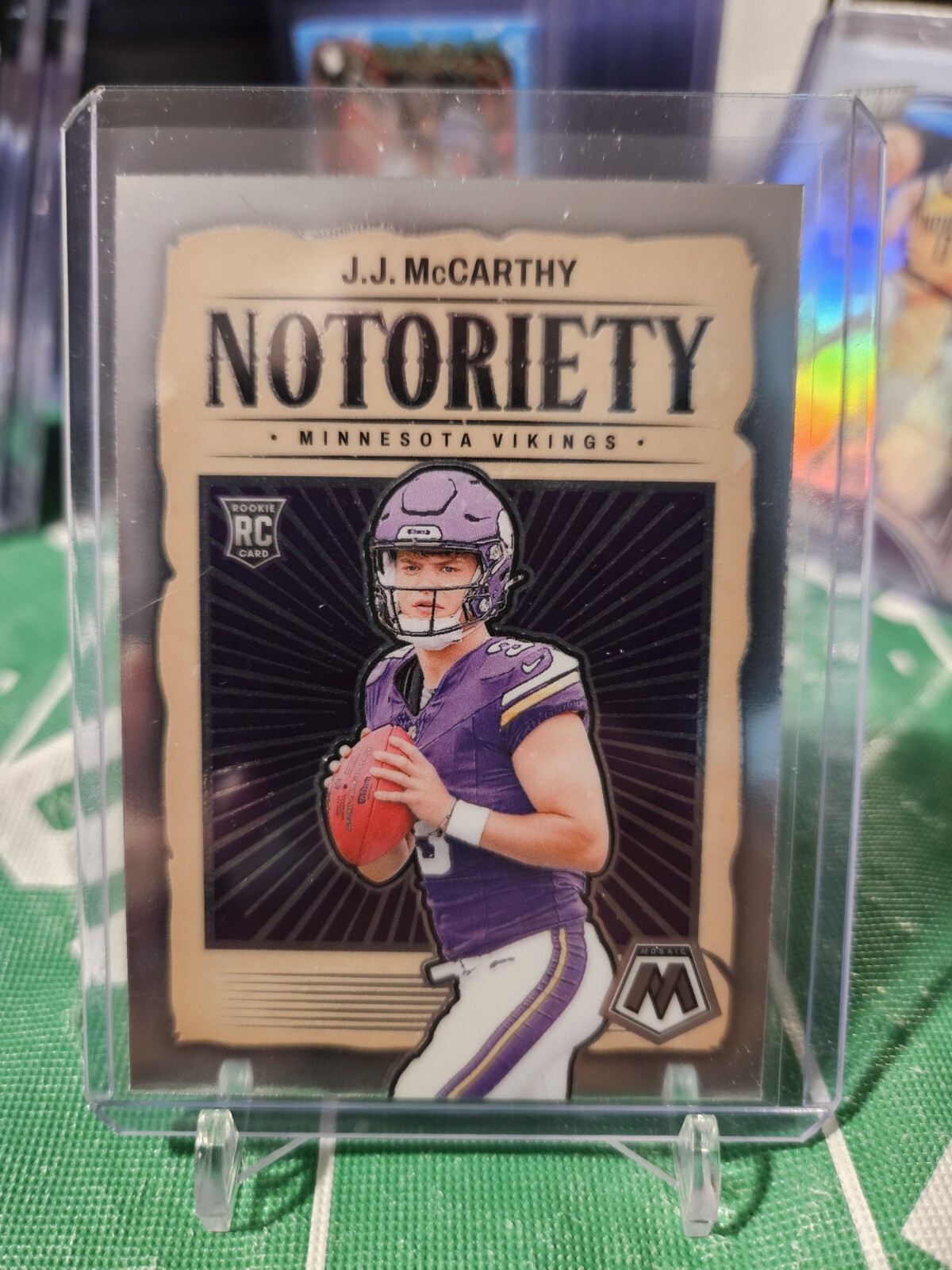 2024 Panini Mosaic JJ J.J. McCarthy Notoriety Rookie Card RC Vikings Michigan 🔥