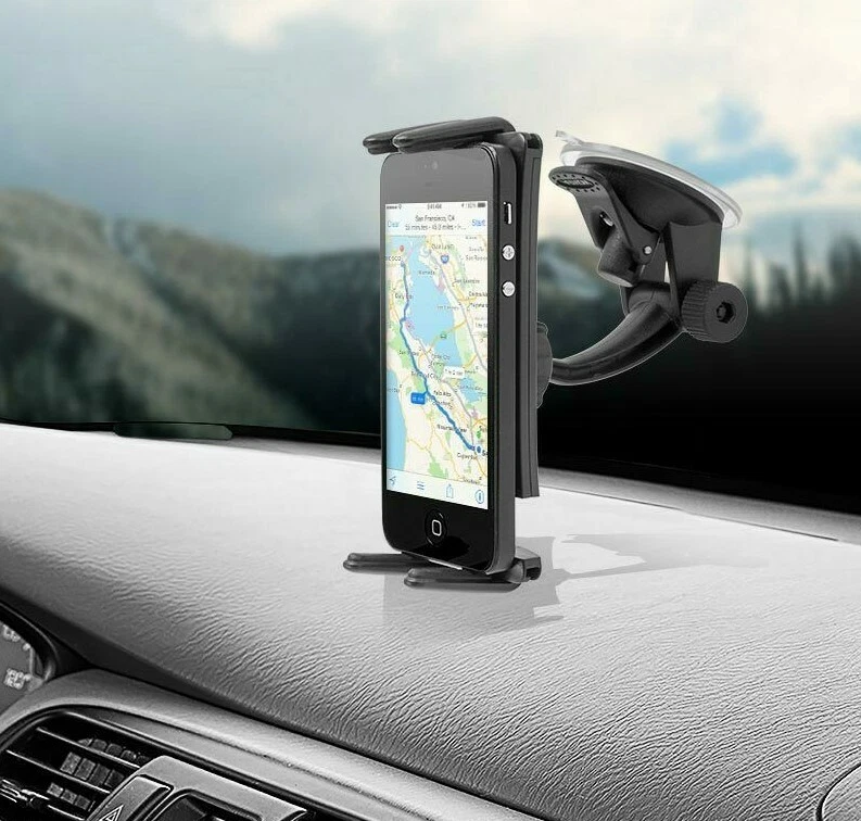 Soporte/soporte de montaje para teléfono celular/teléfono inteligente para parabrisas de tablero móvil de automóvil camión Foto 4 de 4