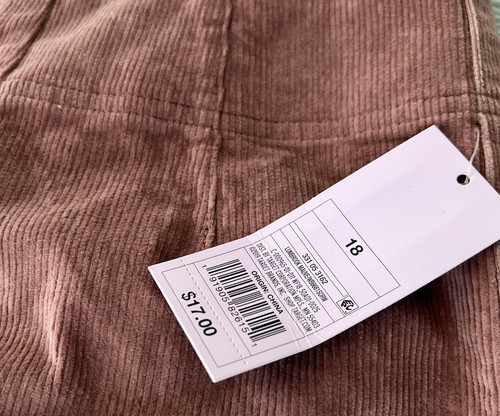 Wild Fable Damen Cord Minirock Mauve Rouge Rosa durchgehender Reißverschluss Größe 18 Neu mit Etikett - Bild 5 von 9