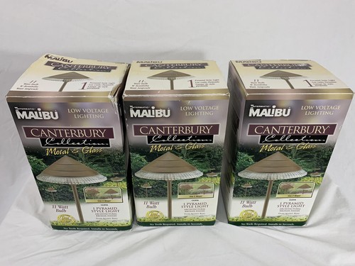 3x ~Malibu CANTERBURY COLLECTION Pyramid Style 11 Watt Low Voltage Light #CS31TA